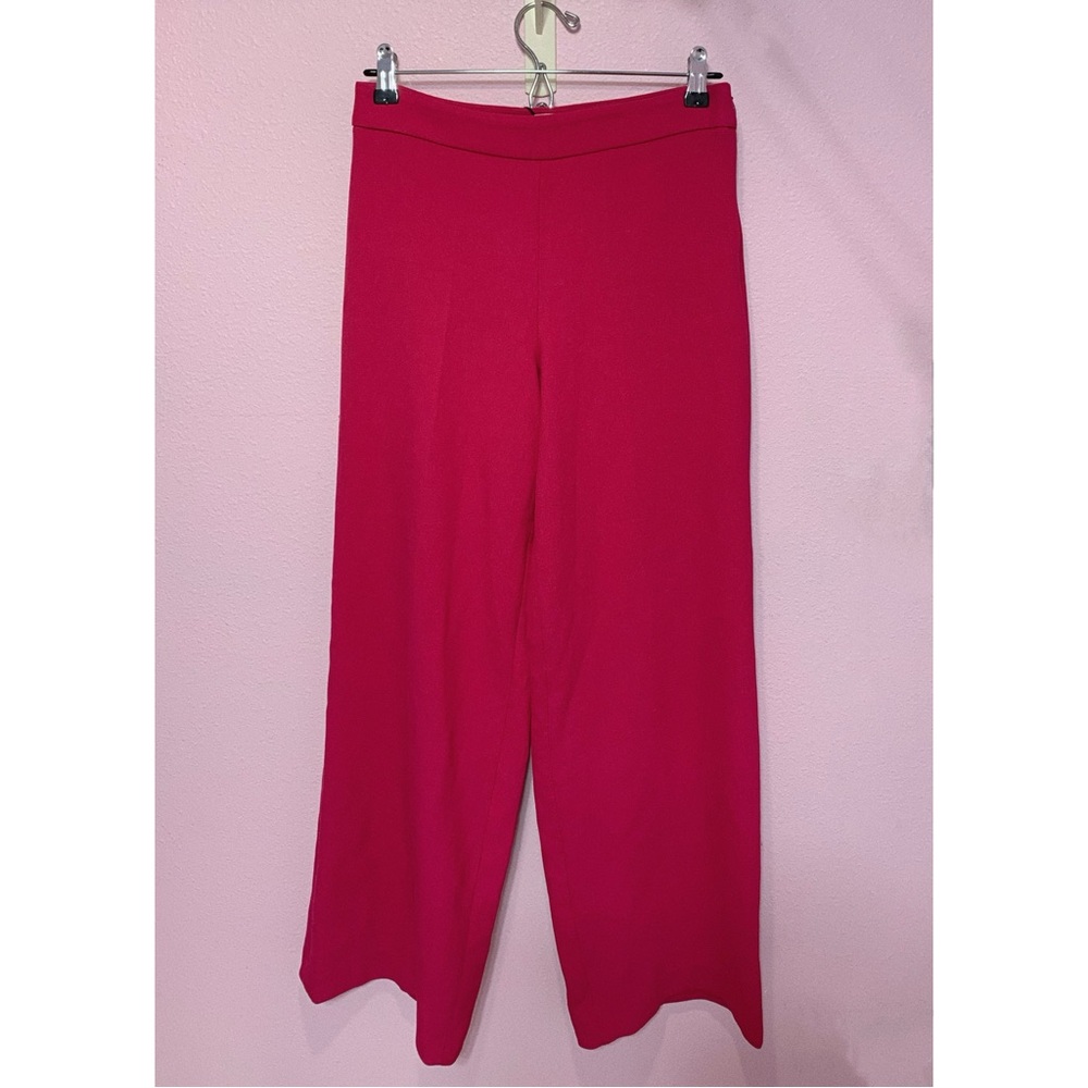 NWT ZARA Fuchsia High-Waisted Wide Leg Pants XS